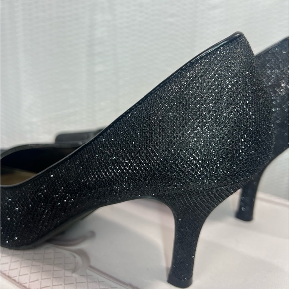 Fioni Night Womens 145282 Black Glittered Pointed Toe Slip On Size 9 Heels - Picture 9 of 14